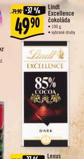 Jip Lindt excellence čokoláda nabídka