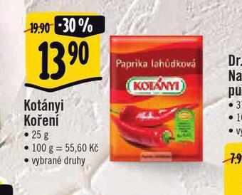 Jip Kotányi koření nabídka