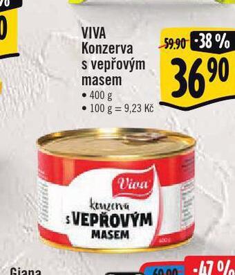 Jip Viva konzerva s vepřovým masem nabídka