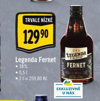 Jip Legenda fernet nabídka