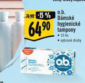 Jip O. b. dámské tampony nabídka