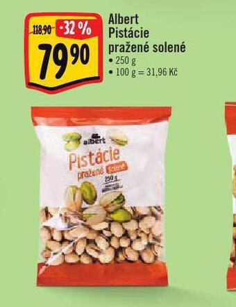 Albert Pistácie pražené solené nabídka