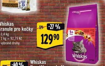 Albert Whiskas granule pro kočky nabídka