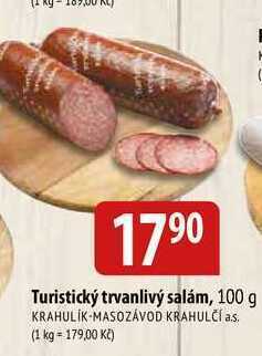 Bala Turistický trvanlivý salám, 100 g nabídka