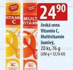 Bala Česká cena vitamin c, multivitamin 24⁹⁰ 76, šumivý, 20 ks, 76 g nabídka