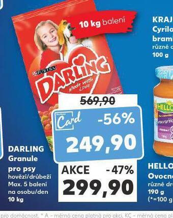 Kaufland Darling granule pro psy nabídka