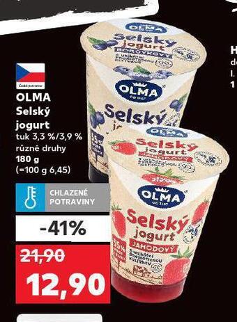 Kaufland Olma selský jogurt nabídka