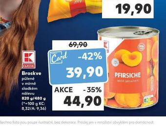 Kaufland Broskve půlené nabídka