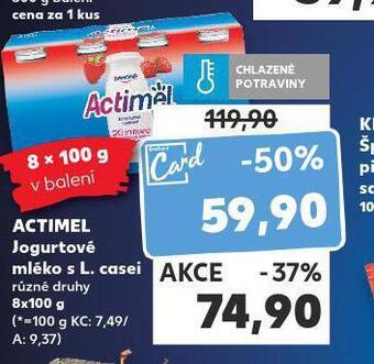 Kaufland Actimel jogurtové mléko nabídka