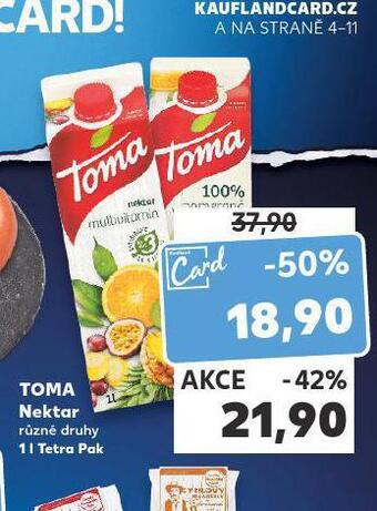 Kaufland Toma nektar nabídka