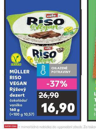 Kaufland Müller riso vegan nabídka