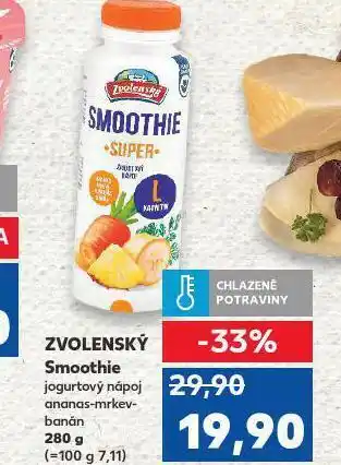 Kaufland Zvolrnský smoothie jogurtový nápoj nabídka