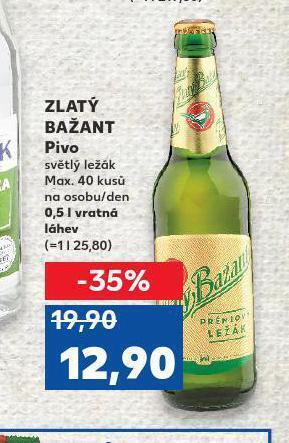 Kaufland Pivo zlatý bažant nabídka