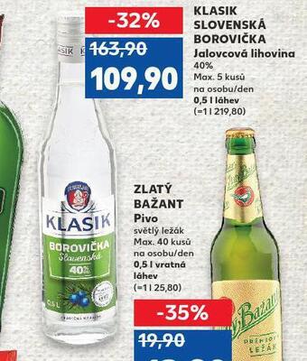 Kaufland Klasik slovenská borovička nabídka