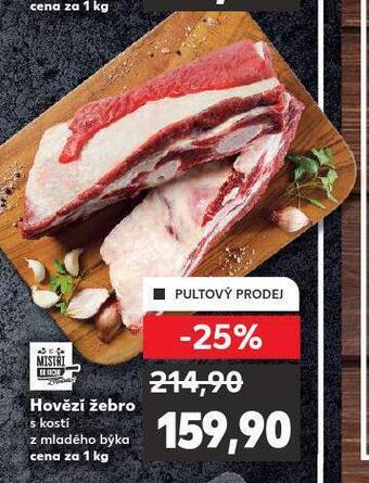 Kaufland Hovězí žebro s kostí nabídka
