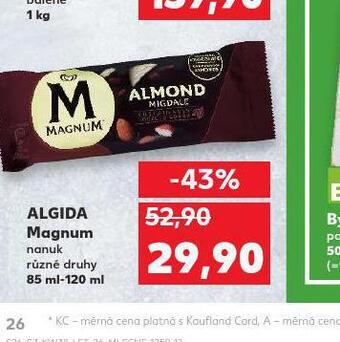Kaufland Algida magnum nabídka