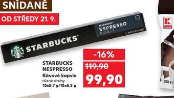 Kaufland Starbucks nespresso kávové kapsle nabídka