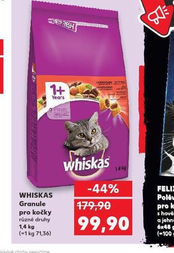 Kaufland Whiskas granule pro kočky nabídka
