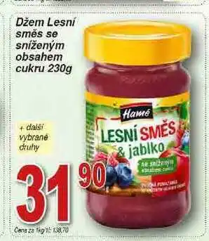 Hruška Hamé džem lesní směs se sníženým obsahem cukru 230g nabídka