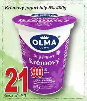 Hruška Olma krémový jogurt bílý 5% 400g nabídka