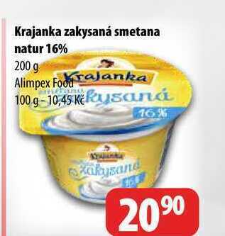 Partner Maloobchodní síť Krajanka zakysaná smetana natur 16% 200 g nabídka