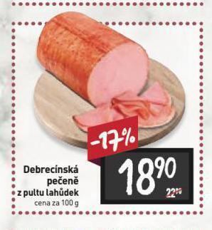 Billa Debrecínská pečeně nabídka