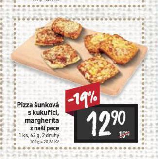 Billa Pizza šunková nabídka
