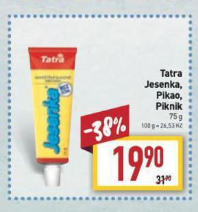 Billa Tatra piknik nabídka