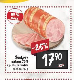 Billa Šunkový salám nabídka
