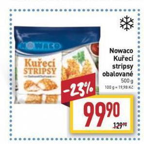 Billa Nowaco kuřecí stripsy nabídka
