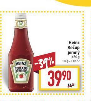 Billa Heinz kečup nabídka
