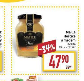 Billa Maille hořčice s medem nabídka