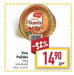 Billa Viva paštika nabídka