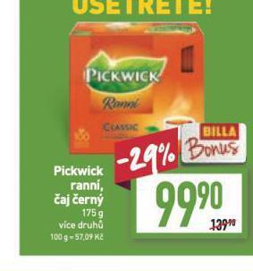 Billa Pickwick čaj nabídka