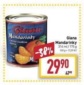 Billa Giana mandarinky nabídka