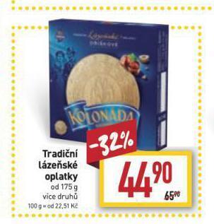 Billa Tradiční lázeňské oplatky nabídka