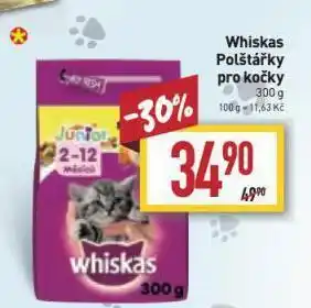 Billa Whiskas polštářky pro kočky nabídka