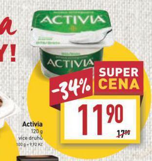 Billa Activia nabídka