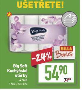 Billa Big soft kuchyňské utěrky nabídka