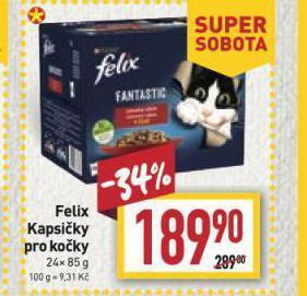 Billa Felix kapsičky pro kočky nabídka