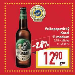Billa Pivo velkopopovický kozel nabídka