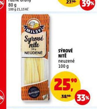 Penny Market Sýrové nitě neuzené nabídka