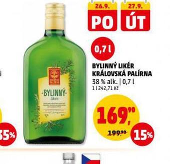 Penny Market Bylinný likér královská palírna nabídka