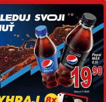 Hruška Pepsi max 0,5l nabídka
