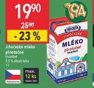 Globus Trvanlivé mléko 3,5% nabídka