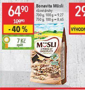 Globus Bonavita müsli nabídka