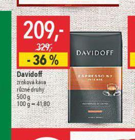 Globus Davidoff zrnková káva nabídka