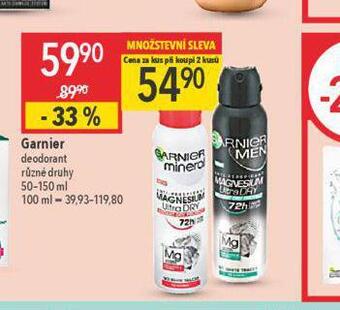 Globus Garnier deodorant nabídka