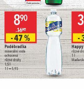 Globus Poděbradka ochucená nabídka