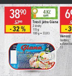 Globus Tresčí játra giana nabídka